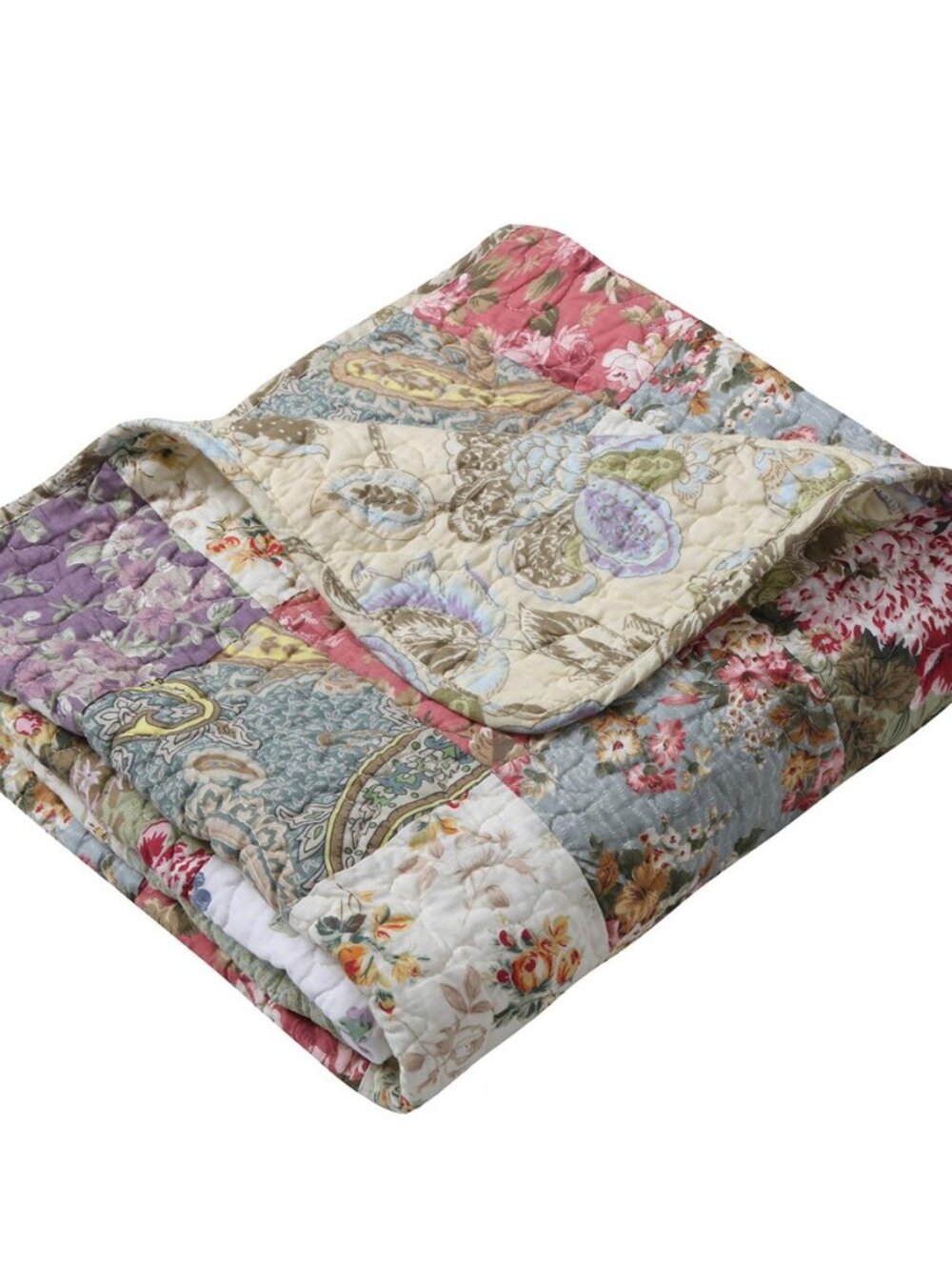 Greenland Home Blooming Prairie Quilted Patchwork Throw